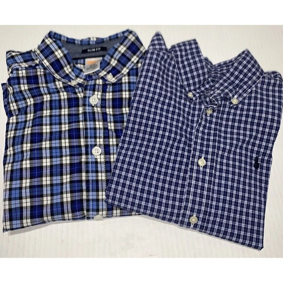Polo Ralph Lauren Other - Ralph Lauren Gymboree Boy's Button Down Shirt Sz 5 LOT OF 2 Plaid Blue